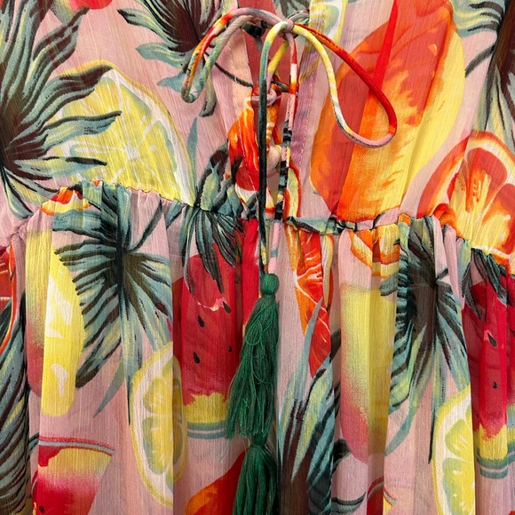 America & Beyond Swim Fruit Punch Faux Wrap Dress Poshmark